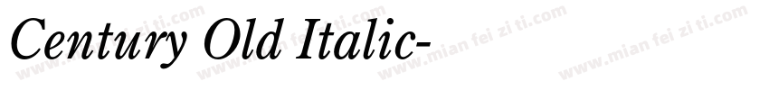 Century Old Italic字体转换